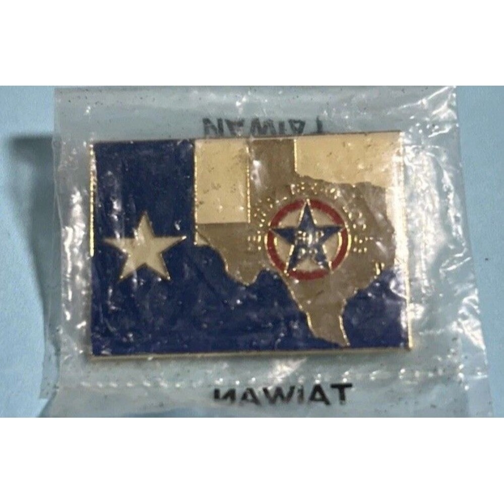 Texas TX Flag Police Central Texas Lodge FOP Lapel Pin *Nip*